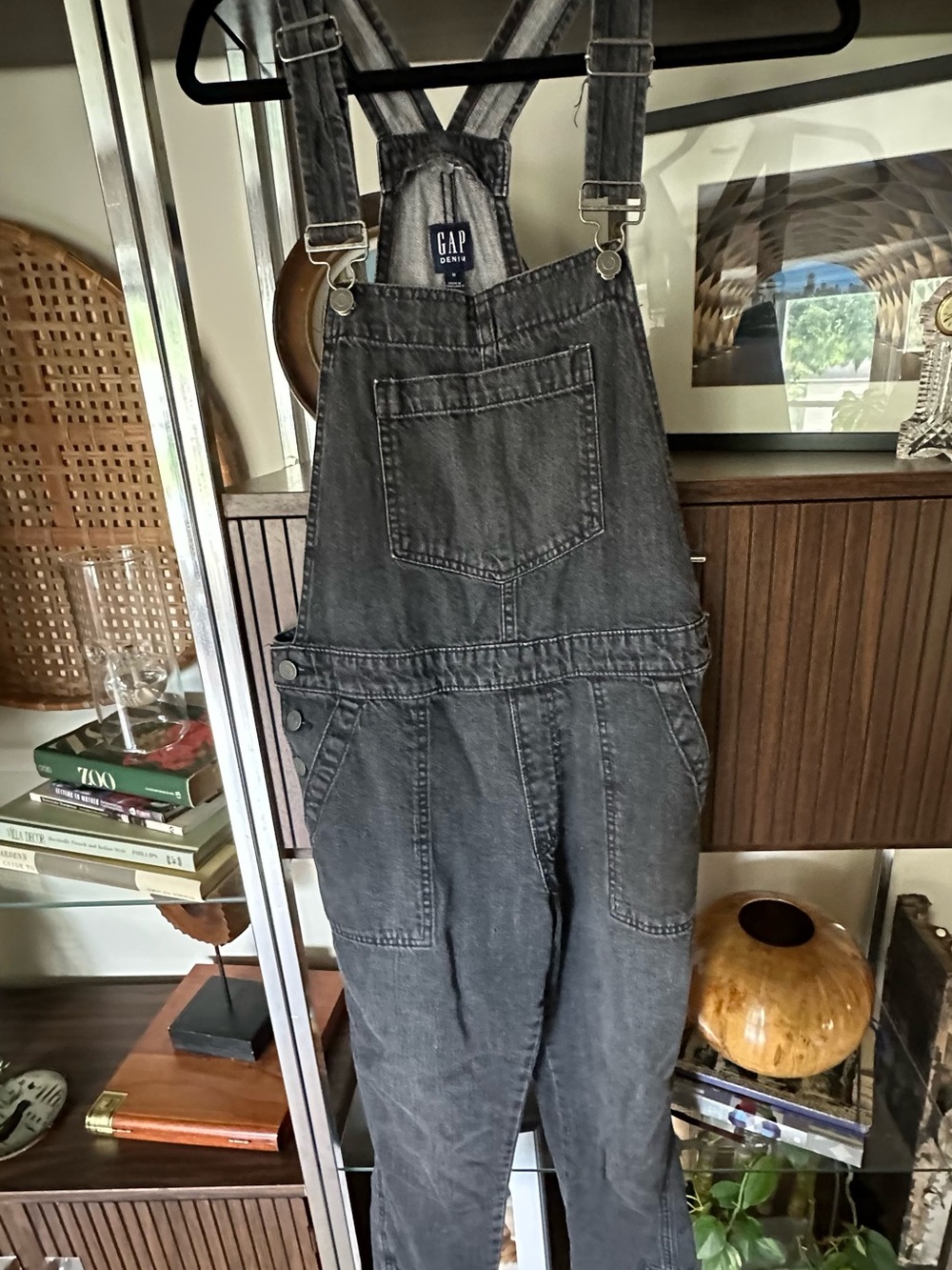 GAP Denim Black Overalls